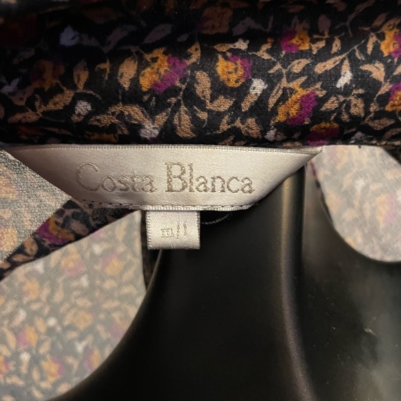 Costa Blanca Sheer Floral Button Up Blouse - Picture 4 of 4